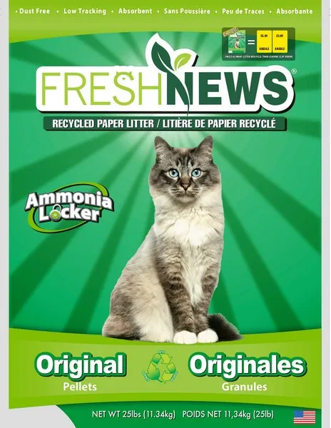 25 Lb  Fresh News Cat Litter - Litter